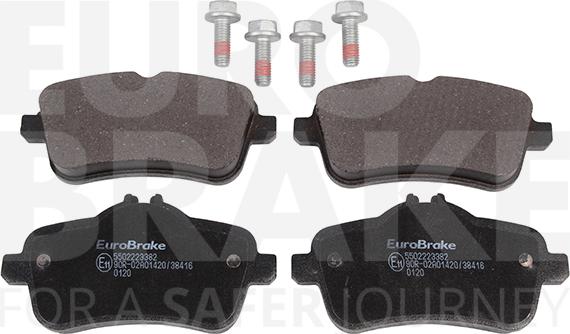 Eurobrake 5502223382 - Kit pastiglie freno, Freno a disco autozon.pro