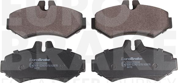 Eurobrake 5502223338 - Kit pastiglie freno, Freno a disco autozon.pro