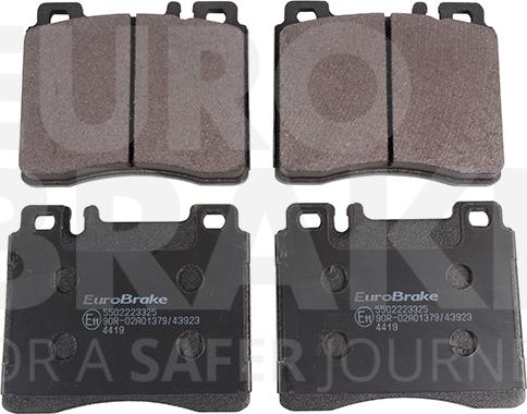 Eurobrake 5502223325 - Kit pastiglie freno, Freno a disco autozon.pro