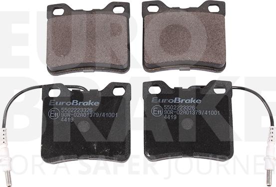 Eurobrake 5502223326 - Kit pastiglie freno, Freno a disco autozon.pro