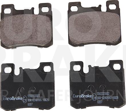 Eurobrake 5502223322 - Kit pastiglie freno, Freno a disco autozon.pro