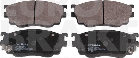 Eurobrake 5502223249 - Kit pastiglie freno, Freno a disco autozon.pro