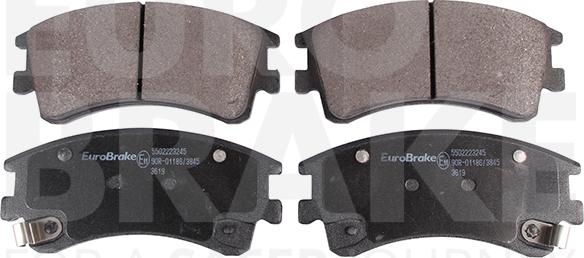 Eurobrake 5502223245 - Kit pastiglie freno, Freno a disco autozon.pro