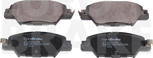 Eurobrake 5502223266 - Kit pastiglie freno, Freno a disco autozon.pro