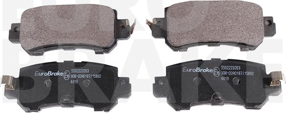 Eurobrake 5502223263 - Kit pastiglie freno, Freno a disco autozon.pro