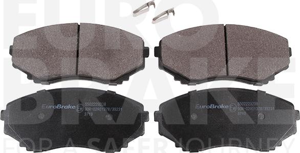 Eurobrake 5502223238 - Kit pastiglie freno, Freno a disco autozon.pro