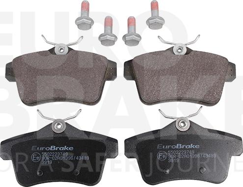 Eurobrake 5502223749 - Kit pastiglie freno, Freno a disco autozon.pro