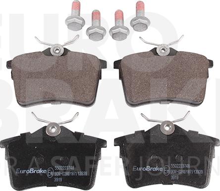 Eurobrake 5502223748 - Kit pastiglie freno, Freno a disco autozon.pro