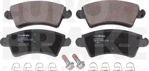 Eurobrake 5502223742 - Kit pastiglie freno, Freno a disco autozon.pro