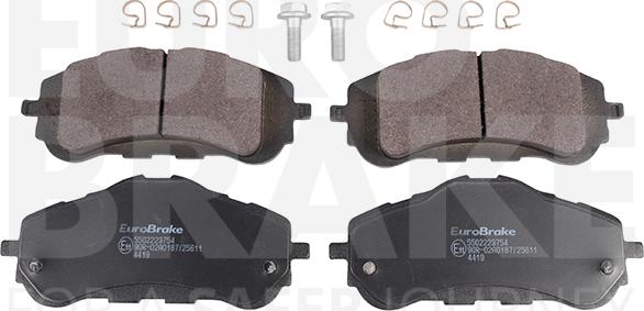 Eurobrake 5502223754 - Kit pastiglie freno, Freno a disco autozon.pro