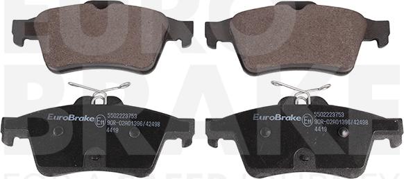 Eurobrake 5502223753 - Kit pastiglie freno, Freno a disco autozon.pro