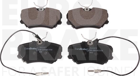 Eurobrake 5502223715 - Kit pastiglie freno, Freno a disco autozon.pro