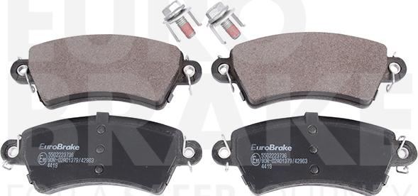 Eurobrake 5502223736 - Kit pastiglie freno, Freno a disco autozon.pro