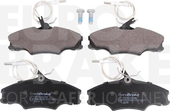 Eurobrake 5502223729 - Kit pastiglie freno, Freno a disco autozon.pro