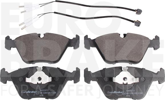 Eurobrake 5502223727 - Kit pastiglie freno, Freno a disco autozon.pro