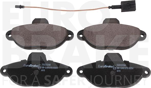 Eurobrake 5502222590 - Kit pastiglie freno, Freno a disco autozon.pro