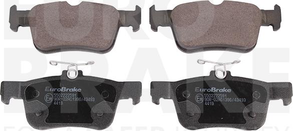 Eurobrake 5502222591 - Kit pastiglie freno, Freno a disco autozon.pro