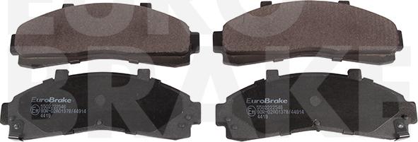 Eurobrake 5502222546 - Kit pastiglie freno, Freno a disco autozon.pro