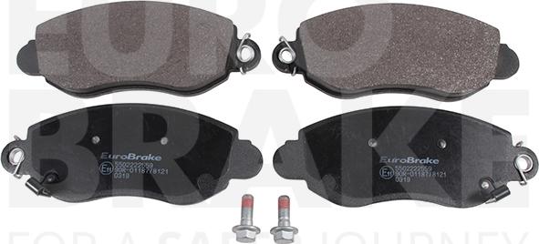 Eurobrake 5502222559 - Kit pastiglie freno, Freno a disco autozon.pro