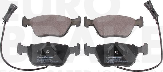 Eurobrake 5502222552 - Kit pastiglie freno, Freno a disco autozon.pro