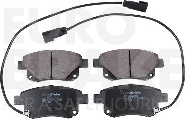 Eurobrake 5502222565 - Kit pastiglie freno, Freno a disco autozon.pro