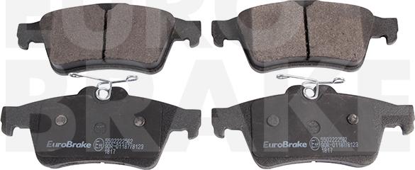 Eurobrake 5502222562 - Kit pastiglie freno, Freno a disco autozon.pro