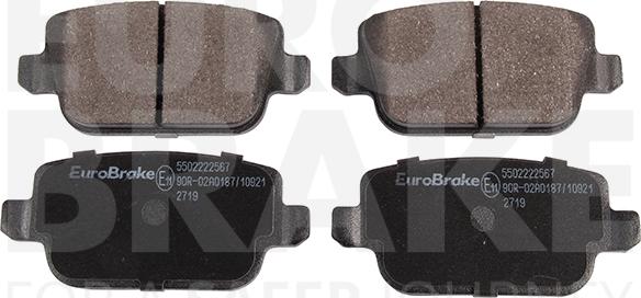 Eurobrake 5502222567 - Kit pastiglie freno, Freno a disco autozon.pro