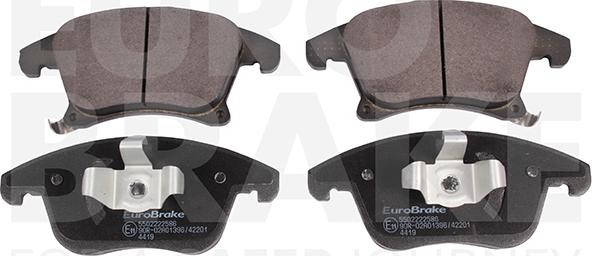 Eurobrake 5502222586 - Kit pastiglie freno, Freno a disco autozon.pro