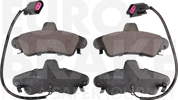 Eurobrake 5502222520 - Kit pastiglie freno, Freno a disco autozon.pro