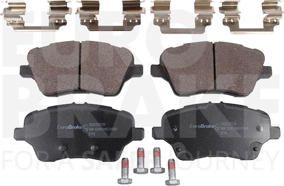 Eurobrake 5502222579 - Kit pastiglie freno, Freno a disco autozon.pro