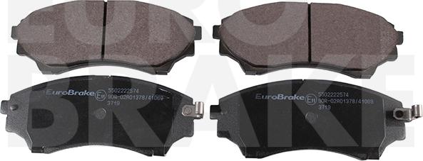 Eurobrake 5502222574 - Kit pastiglie freno, Freno a disco autozon.pro