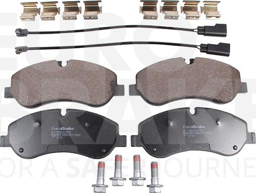 Eurobrake 5502222576 - Kit pastiglie freno, Freno a disco autozon.pro