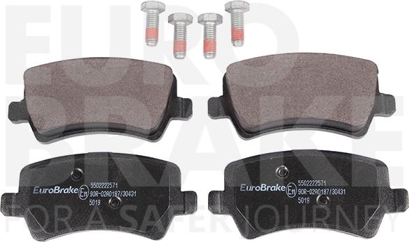 Eurobrake 5502222571 - Kit pastiglie freno, Freno a disco autozon.pro