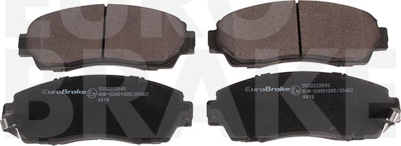 Eurobrake 5502222645 - Kit pastiglie freno, Freno a disco autozon.pro