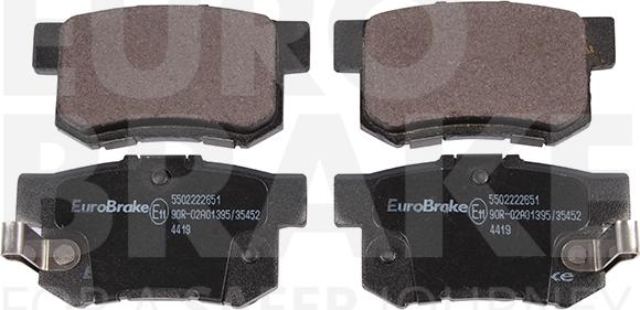 Eurobrake 5502222651 - Kit pastiglie freno, Freno a disco autozon.pro