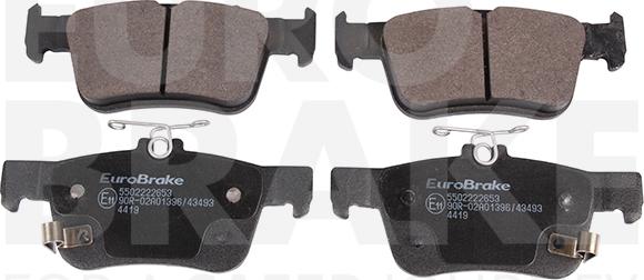 Eurobrake 5502222653 - Kit pastiglie freno, Freno a disco autozon.pro