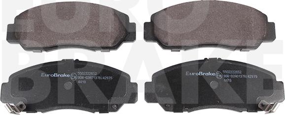 Eurobrake 5502222652 - Kit pastiglie freno, Freno a disco autozon.pro