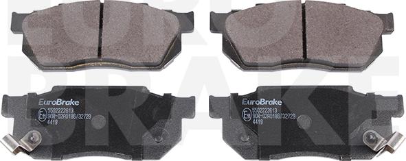 Eurobrake 5502222613 - Kit pastiglie freno, Freno a disco autozon.pro