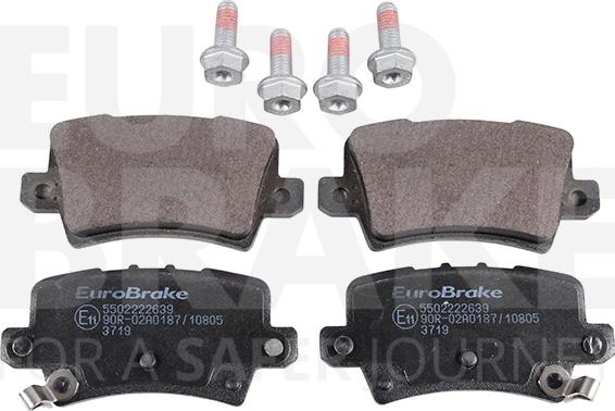 Eurobrake 5502222639 - Kit pastiglie freno, Freno a disco autozon.pro