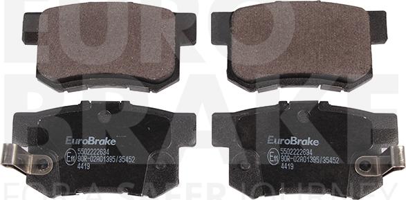 Eurobrake 5502222634 - Kit pastiglie freno, Freno a disco autozon.pro