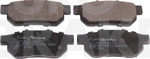 Eurobrake 5502222627 - Kit pastiglie freno, Freno a disco autozon.pro