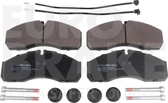 Eurobrake 5502222395 - Kit pastiglie freno, Freno a disco autozon.pro