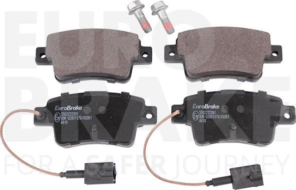 Eurobrake 5502222391 - Kit pastiglie freno, Freno a disco autozon.pro