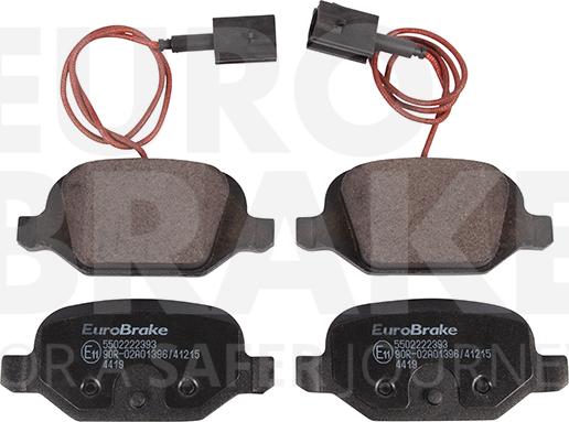 Eurobrake 5502222393 - Kit pastiglie freno, Freno a disco autozon.pro