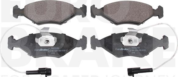 Eurobrake 5502222359 - Kit pastiglie freno, Freno a disco autozon.pro