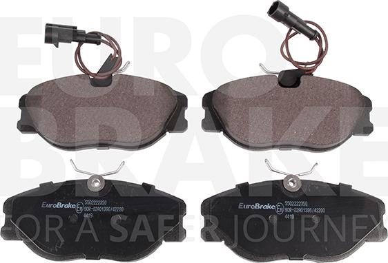 Eurobrake 5502222350 - Kit pastiglie freno, Freno a disco autozon.pro