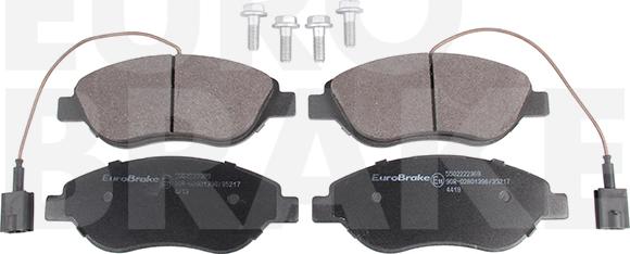 Eurobrake 5502222369 - Kit pastiglie freno, Freno a disco autozon.pro