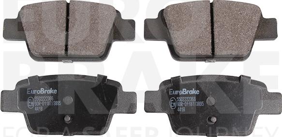 Eurobrake 5502222366 - Kit pastiglie freno, Freno a disco autozon.pro