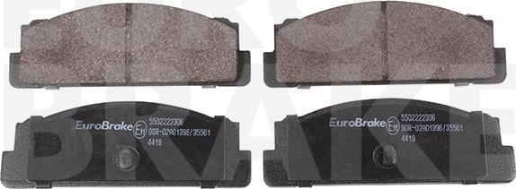 Eurobrake 5502222306 - Kit pastiglie freno, Freno a disco autozon.pro