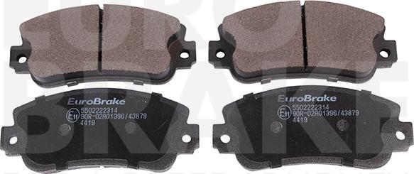 Eurobrake 5502222314 - Kit pastiglie freno, Freno a disco autozon.pro